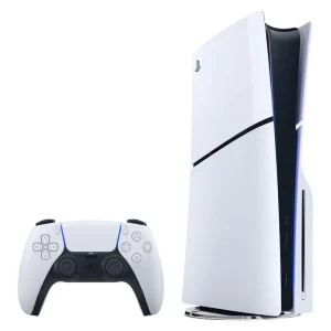 کنسول بازی سونی مدل PlayStation 5 Slim نسخه دیسک‌خور، ریجن اروپا سری 2016A با ظرفیت حافظه داخلی 1 ترابایت، حداکثر وضوح تصویر خروجی تا 4K و حداکثر نرخ به‌روزرسانی قابل پشتیبانی تا 120 فریم بر ثانیه